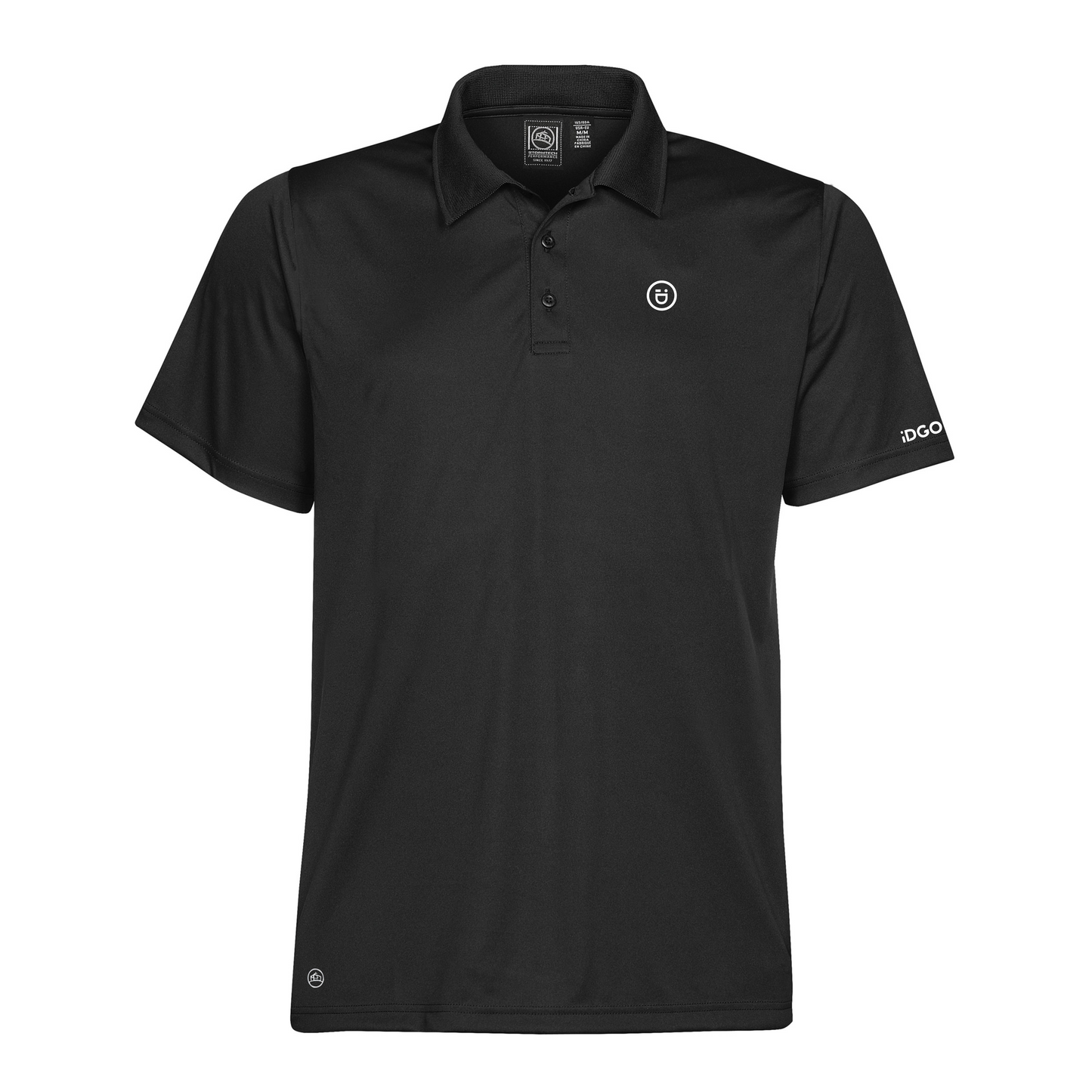 Men's Eclipse H2X-DRY® Piqué Polo – Black – iD Golf